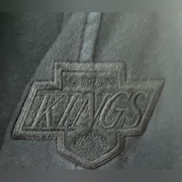 47 Brand Los Angeles Kings Black Cotton Blend Lacer Hoodie Sweatshirt; size S - Picture 6 of 8